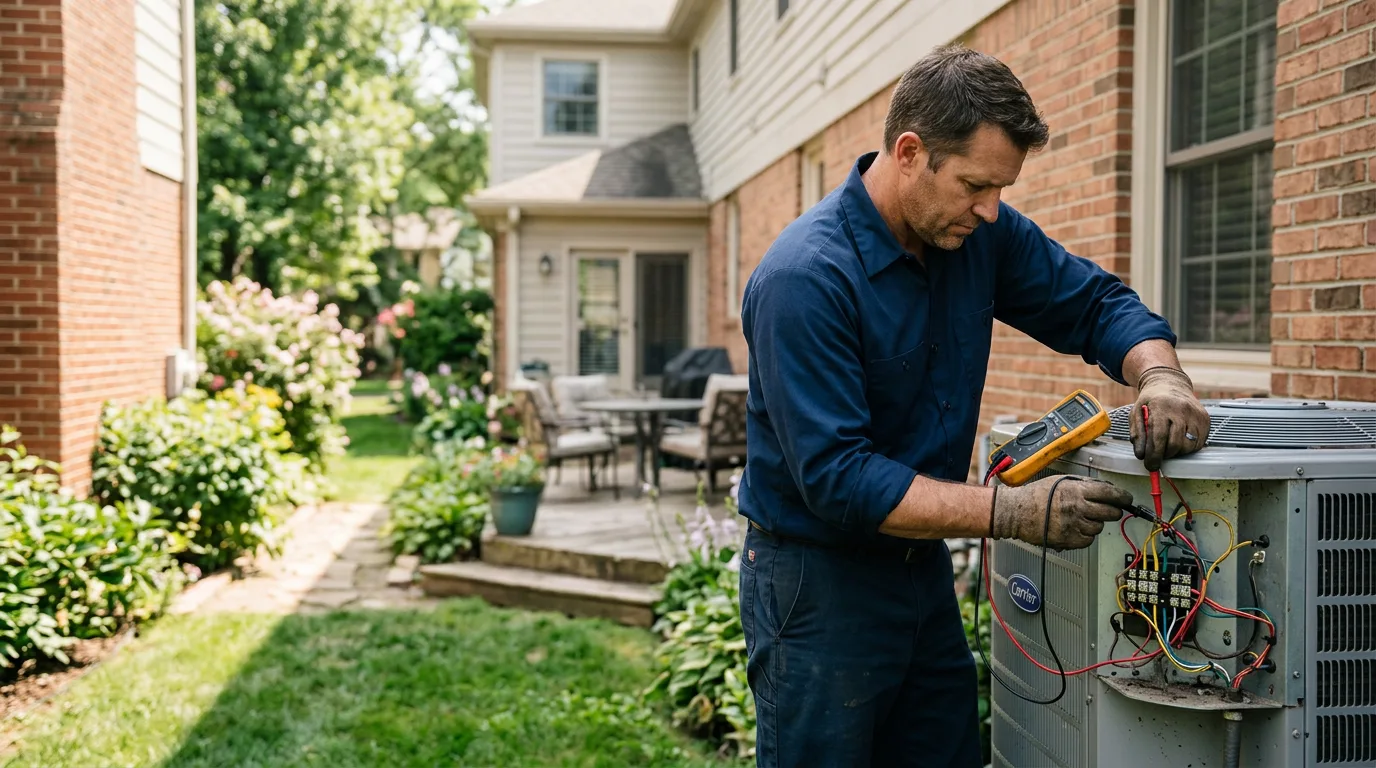 HVAC technician working near Stockton, UT